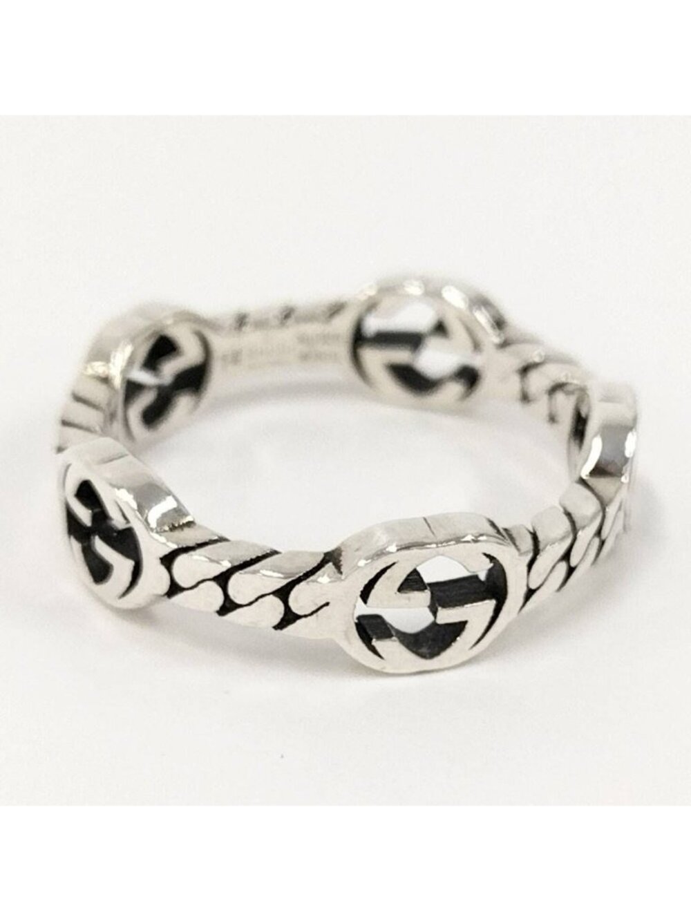 Gucci Interlocking G Ring Silver